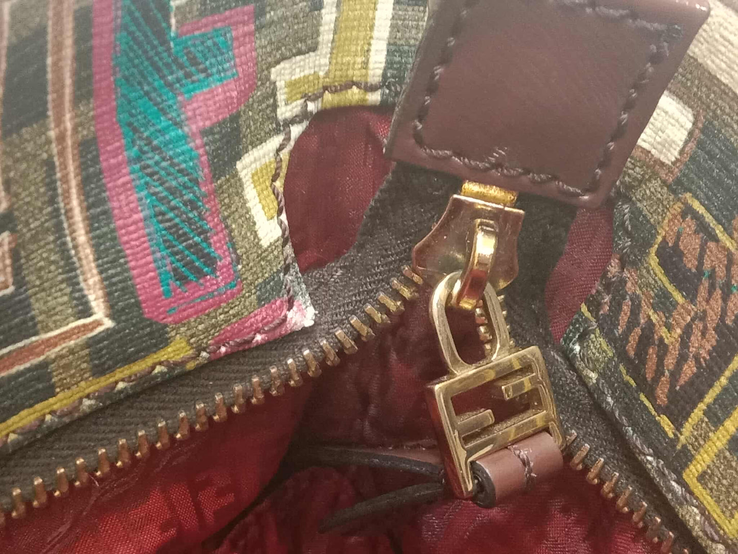 Fendi Multicolor Zucca Spalmati Roll Tote Bag