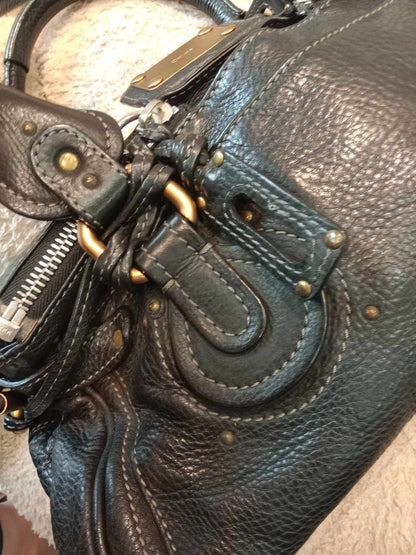 Chloe Paddington Leather Handbag Black