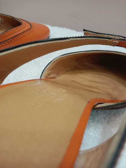 Hermes Slingback Mules Orange size 36