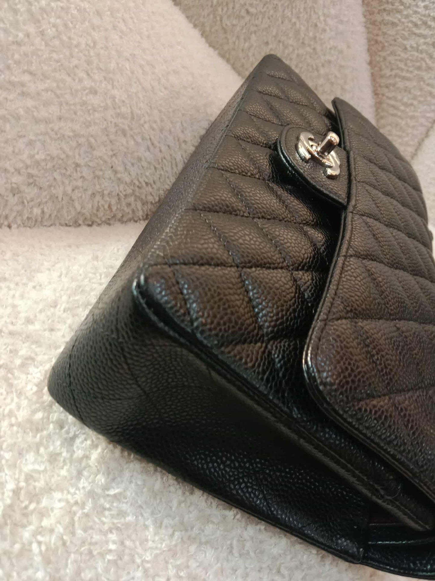 Chanel Classic Double Flap Medium Black Caviar Series 19