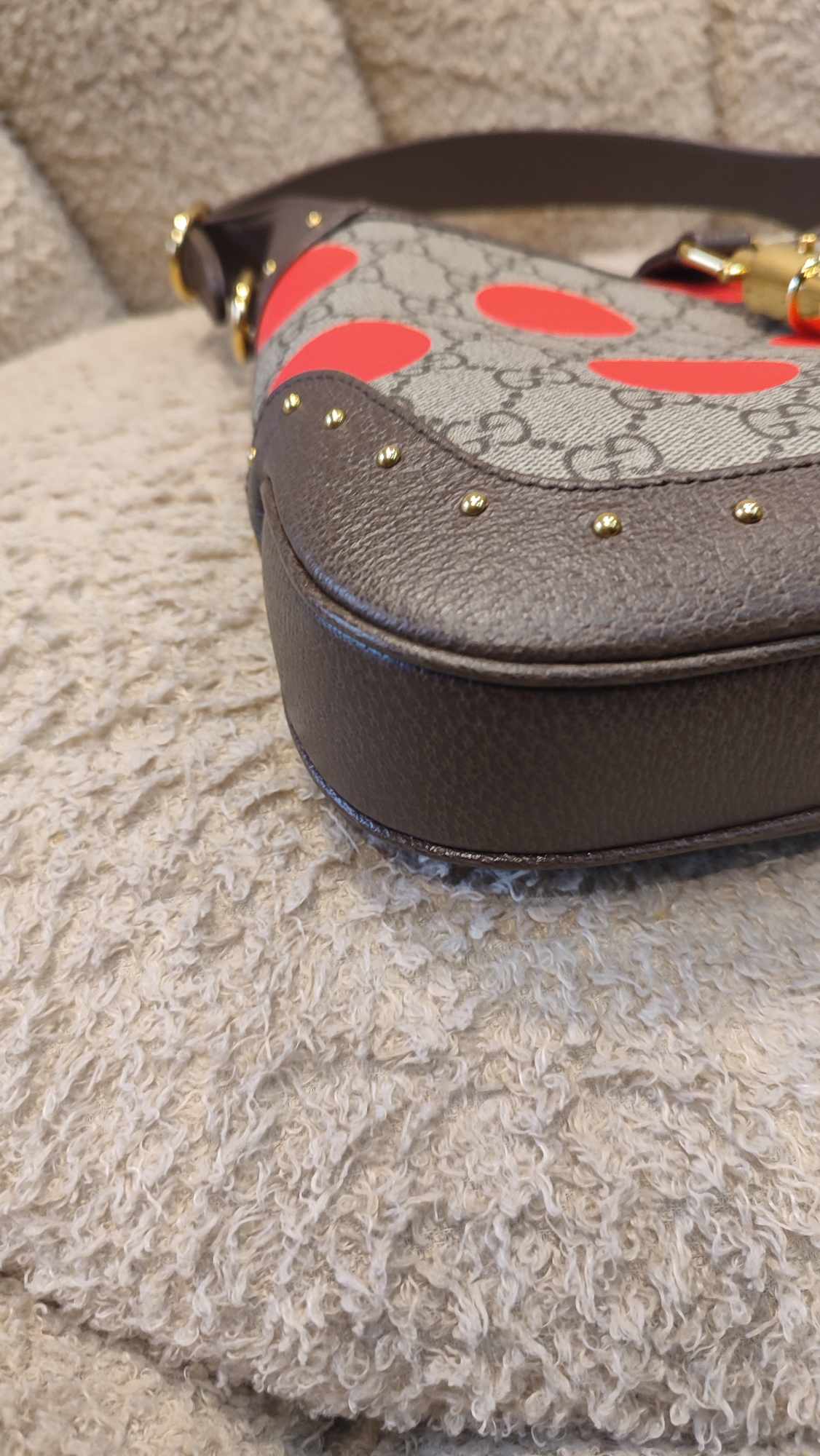 Gucci Jackie 1961 GG Supreme Studded Brown