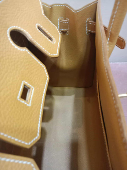 Hermes Birkin 30 Sellier Vache Naturelle Sable Grainee Stamp K 2025