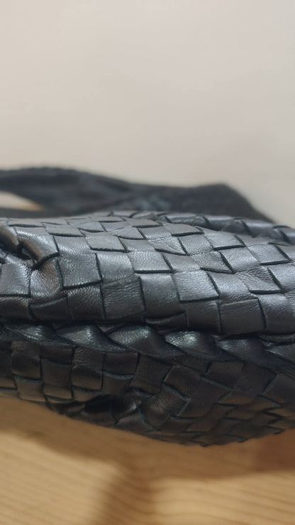 Bottega Veneta Intrecciato Hobo Maxi Bag Black