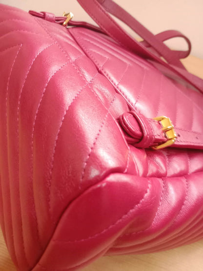 Chanel Chevron Calfskin Small Red Urban Spirit Backpack Series 23
