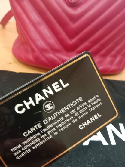 Chanel Chevron Calfskin Small Red Urban Spirit Backpack Series 23