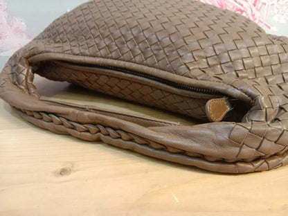 Bottega Veneta Hobo Intrecciato Bag Brown