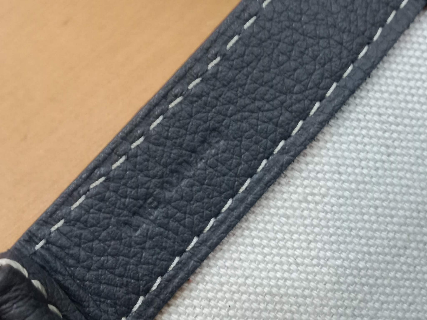 Goyard Saigon Tote Bag Goyardine Canvas with Structured Leather Trim Gris MM