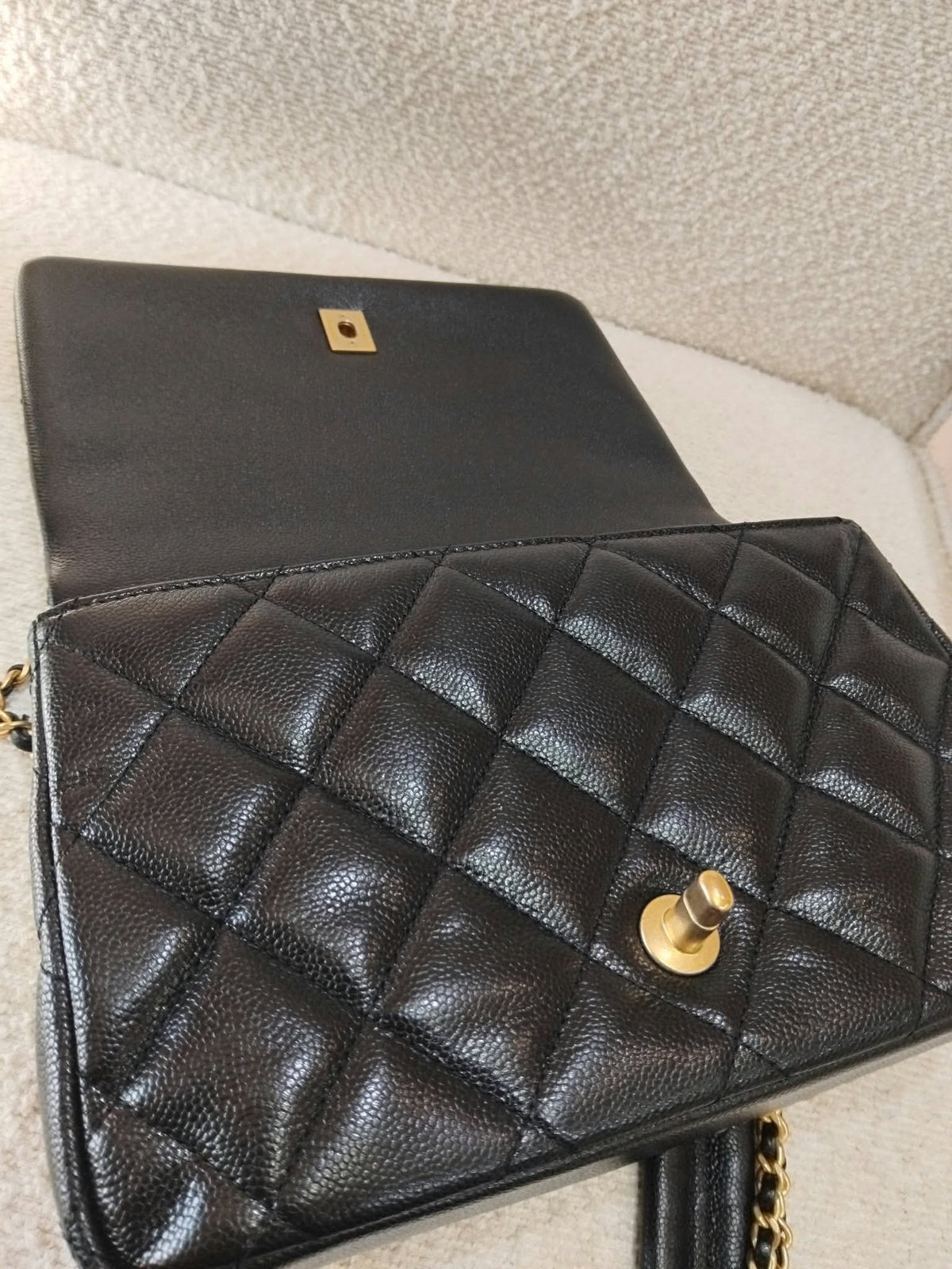 Chanel Black Caviar Neverending Cavair Black Microchipped
