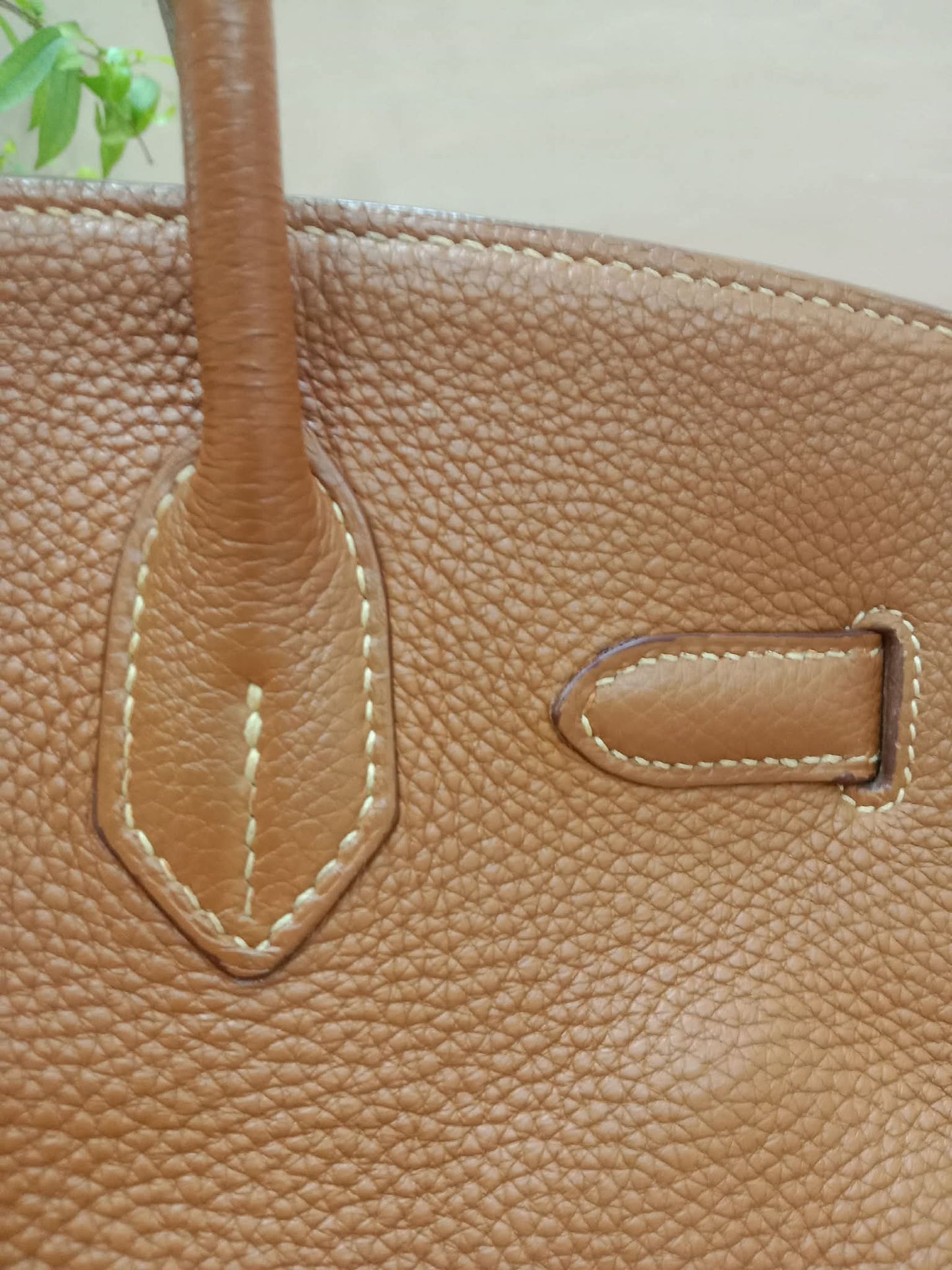 Hermes Birkin 30 Gold on Gold Clemence Stamp E Square 2001