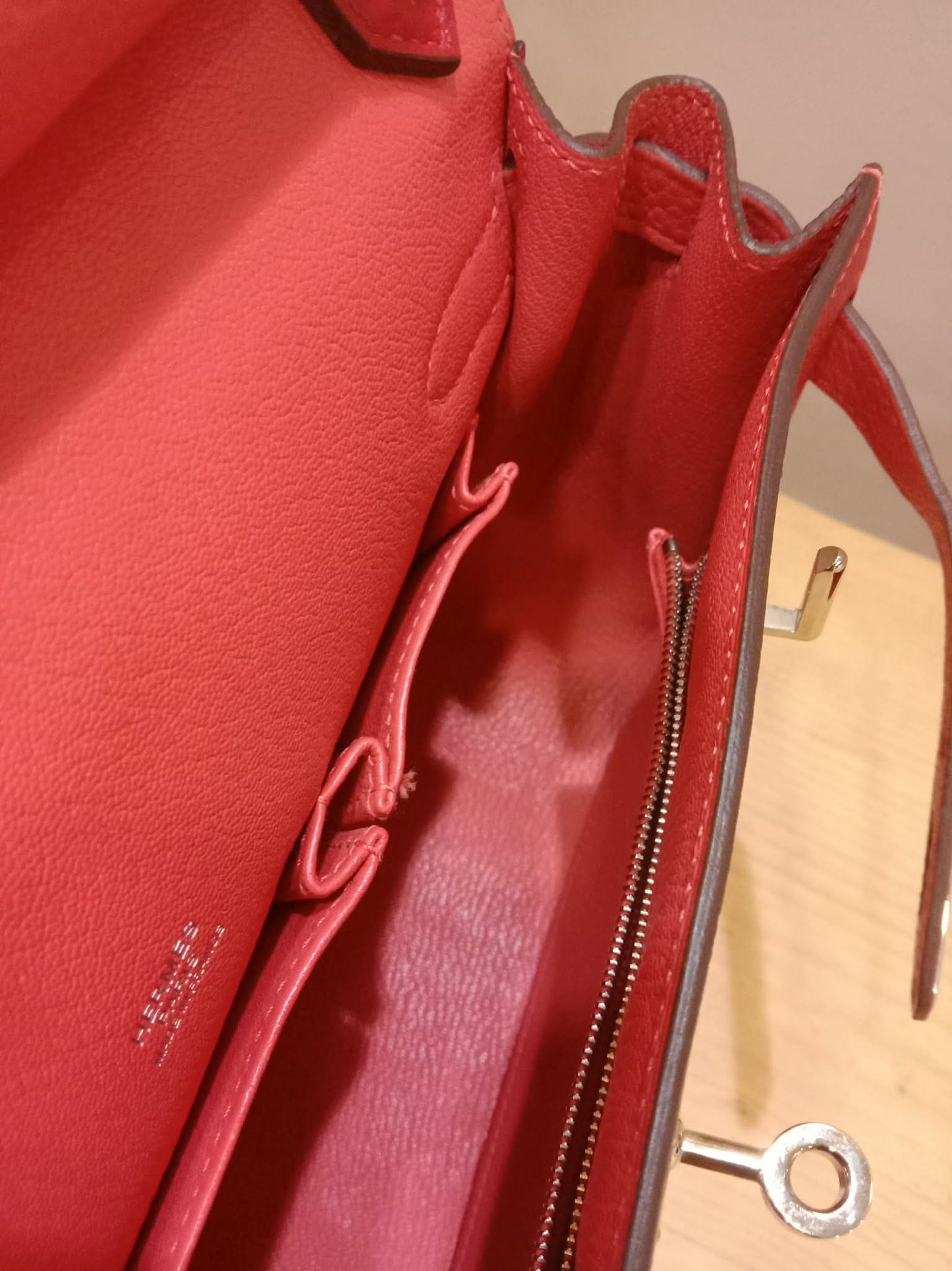 Hermes Jypserie 28 Rouge Casaque Clemence Stamp B 2023