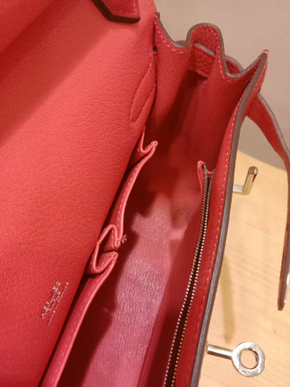 Hermes Jypserie 28 Rouge Casaque Clemence Stamp B 2023