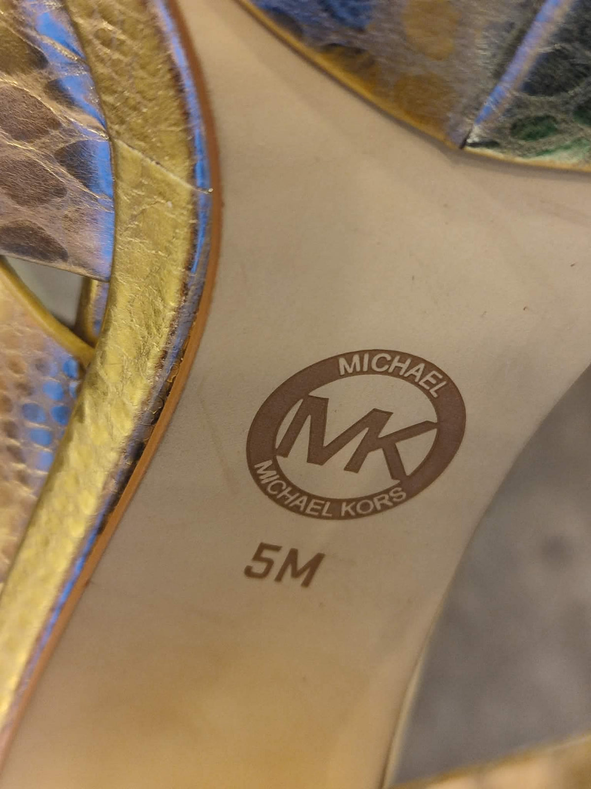 Michael Kors Axton Platform Embossed Leather 5M