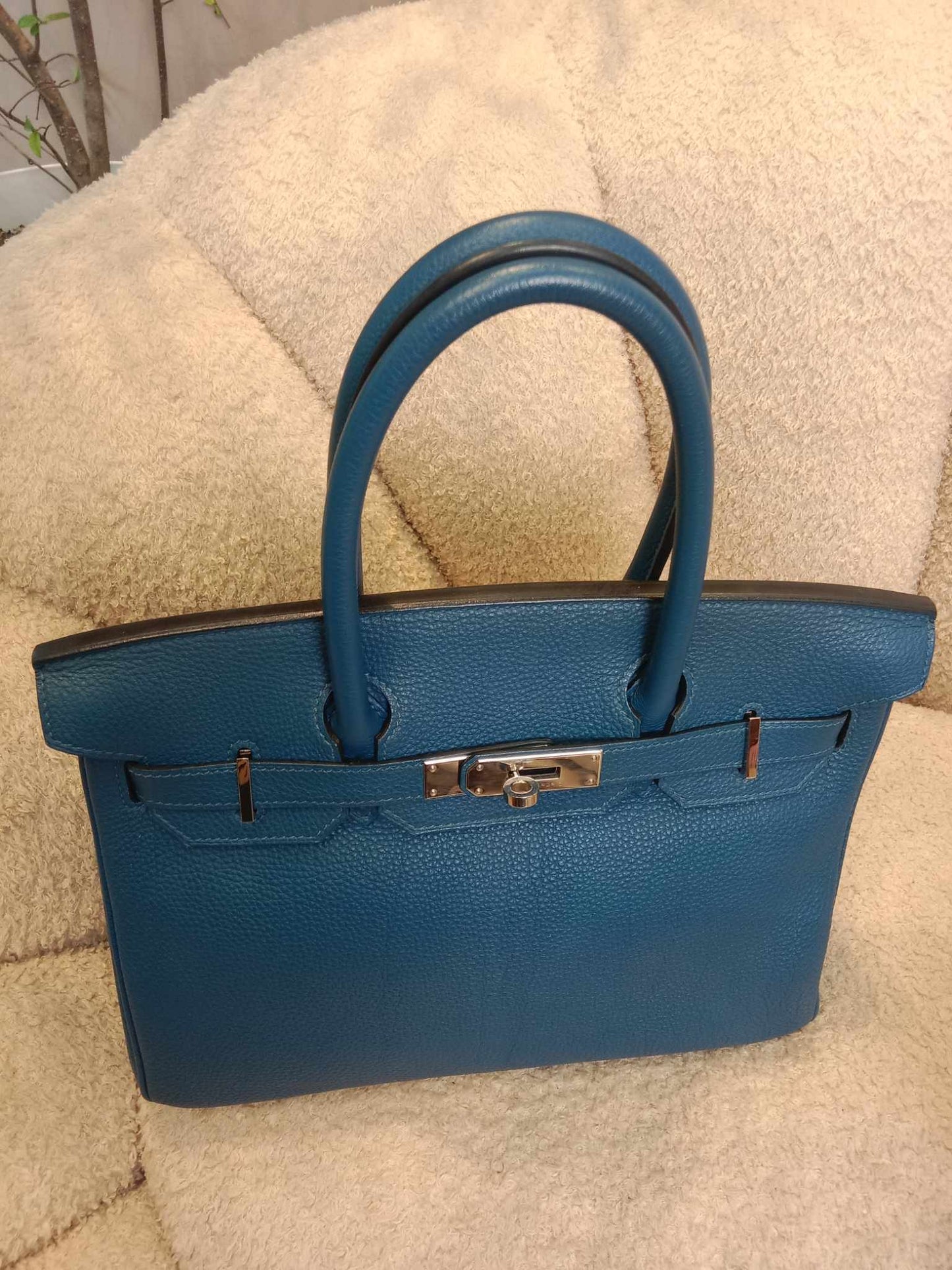 Hermes Birkin 30 Bleu De Galice Togo Stamp C 2018