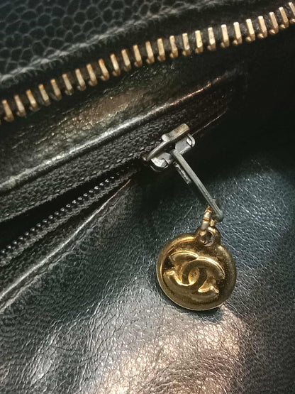 Chanel Medallion Black Caviar Series 7