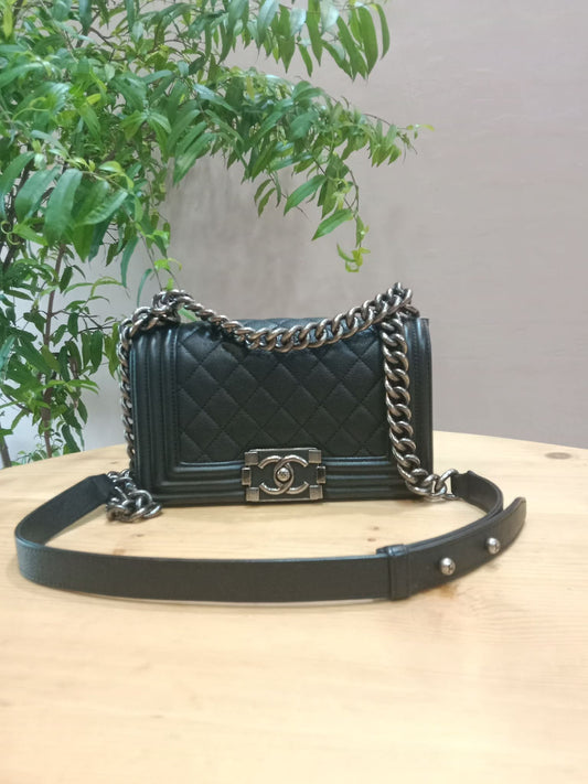 Chanel Le Boy Bag Black Caviar Small Series 23