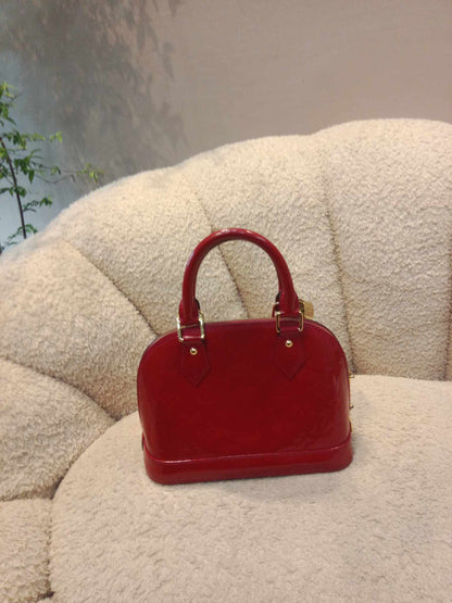 Louis Vuitton Alma BB Monogram Empriente Patent Red