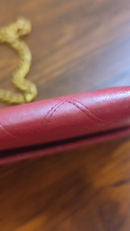 Chanel Vintage Envelope Wallet Red Lambskin Series 3
