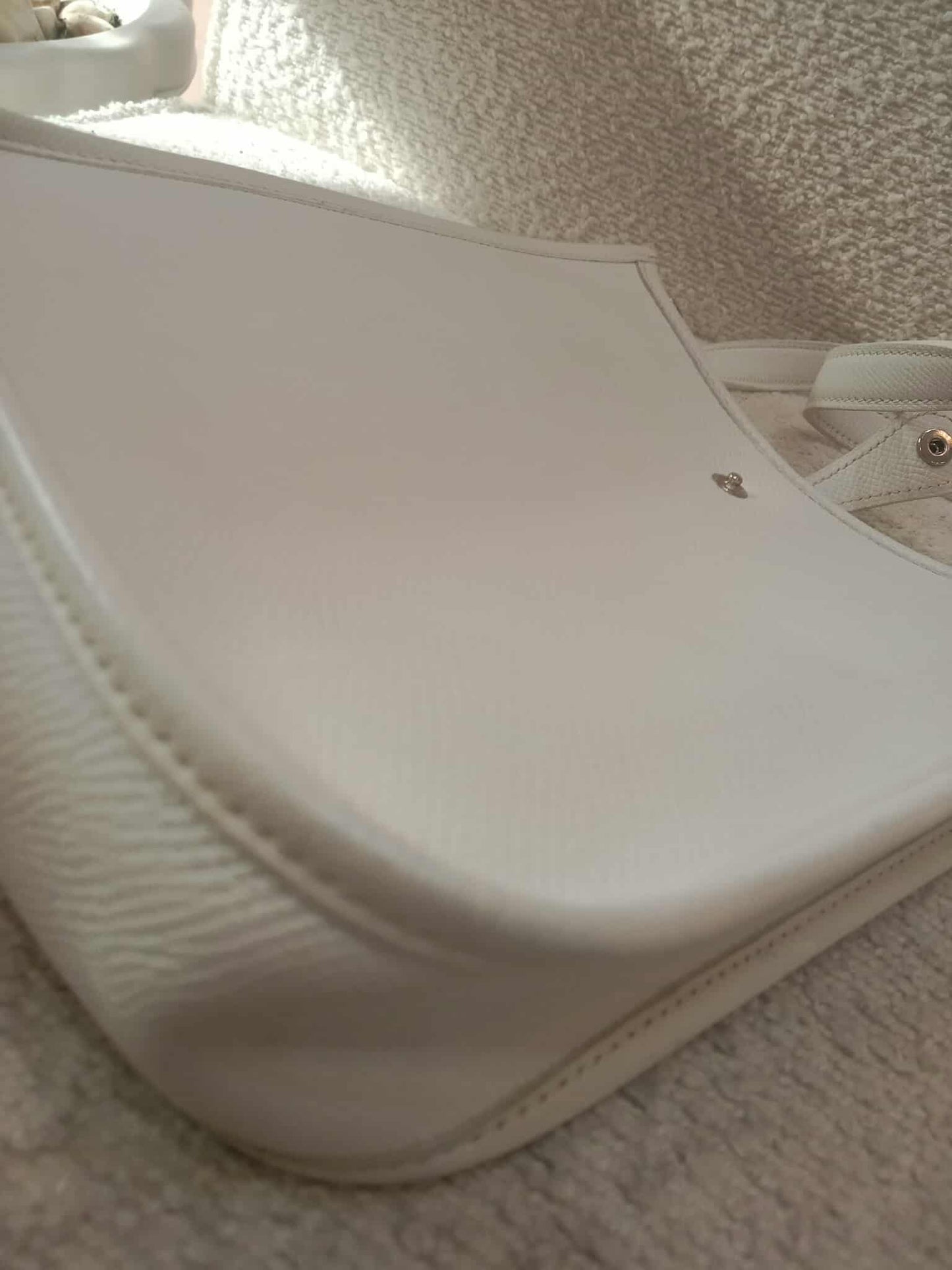 Hermes Evelyne TPM White Clemence Stamp O Square 2011