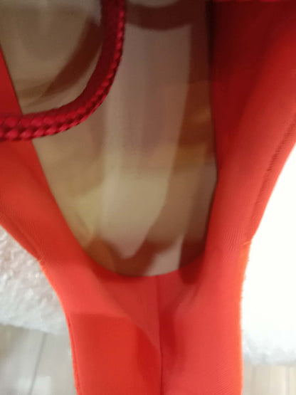 Hermes Miles Neoprene/Suede Sneakers Red Size 38