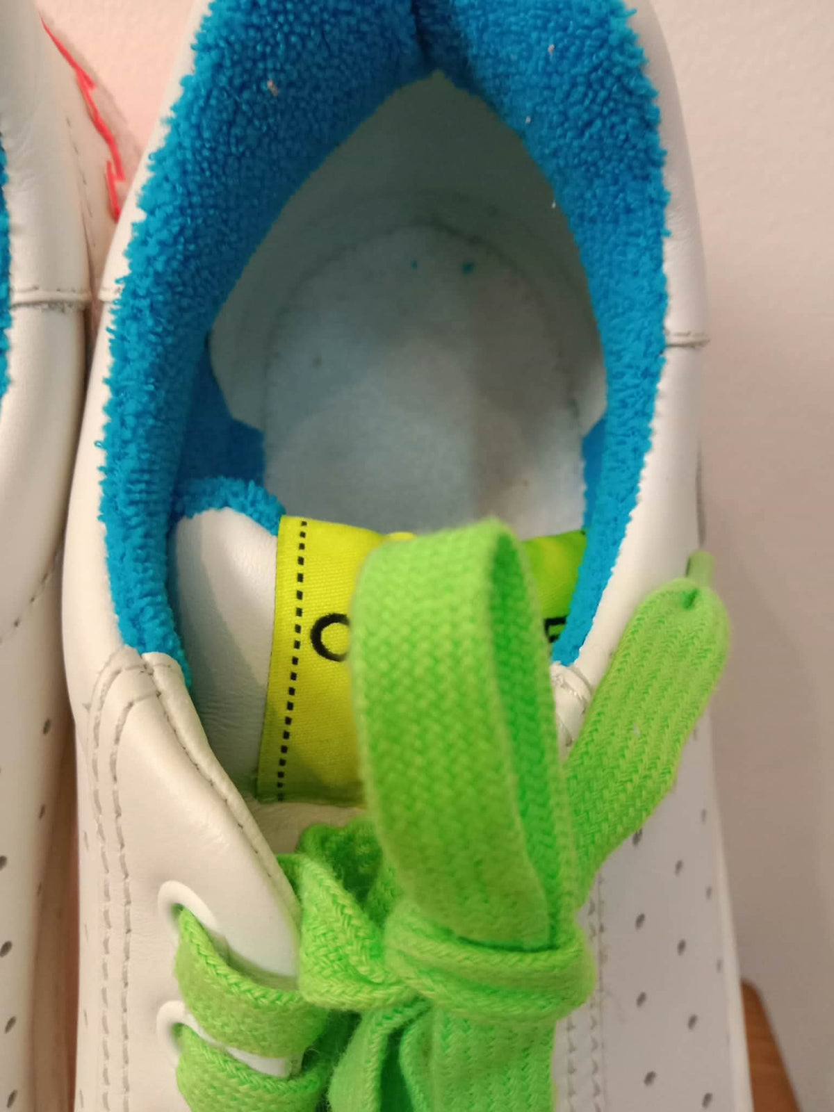 Chanel White Leather CC Lace-Up Sneakers Neon Multicolor Size 37