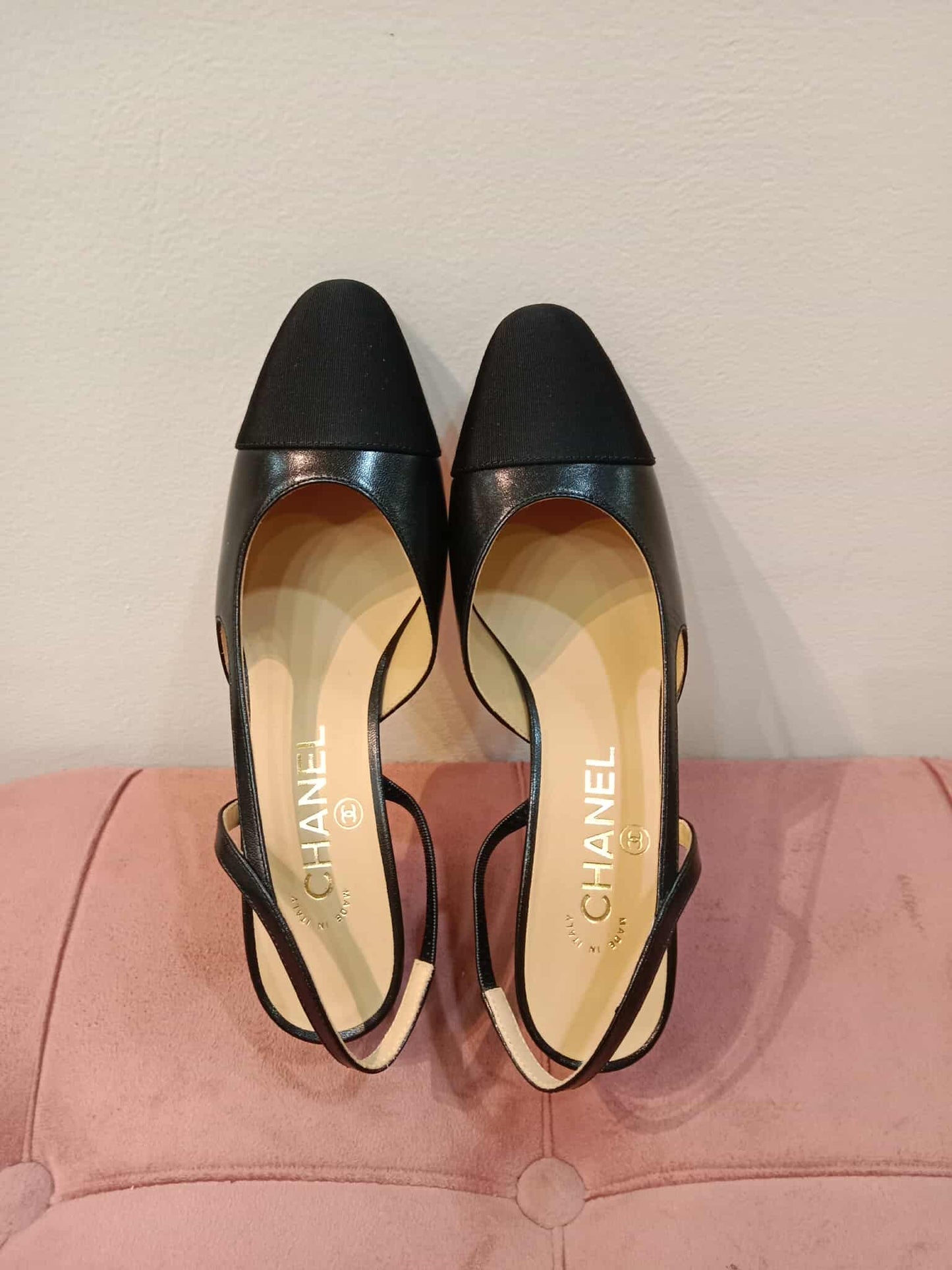 Chanel CC Slingback Black 37C
