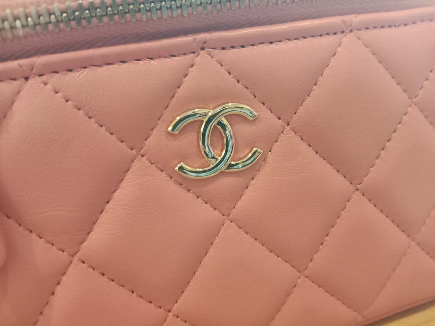 Chanel Vanity Tophandle Lambskin Pink Microchipped