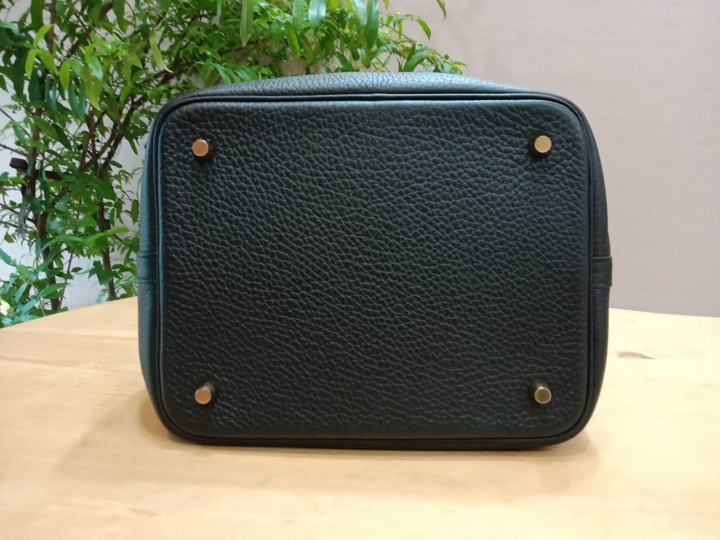 Hermes Picotin 22 Noir Clemence Stamp U 2022