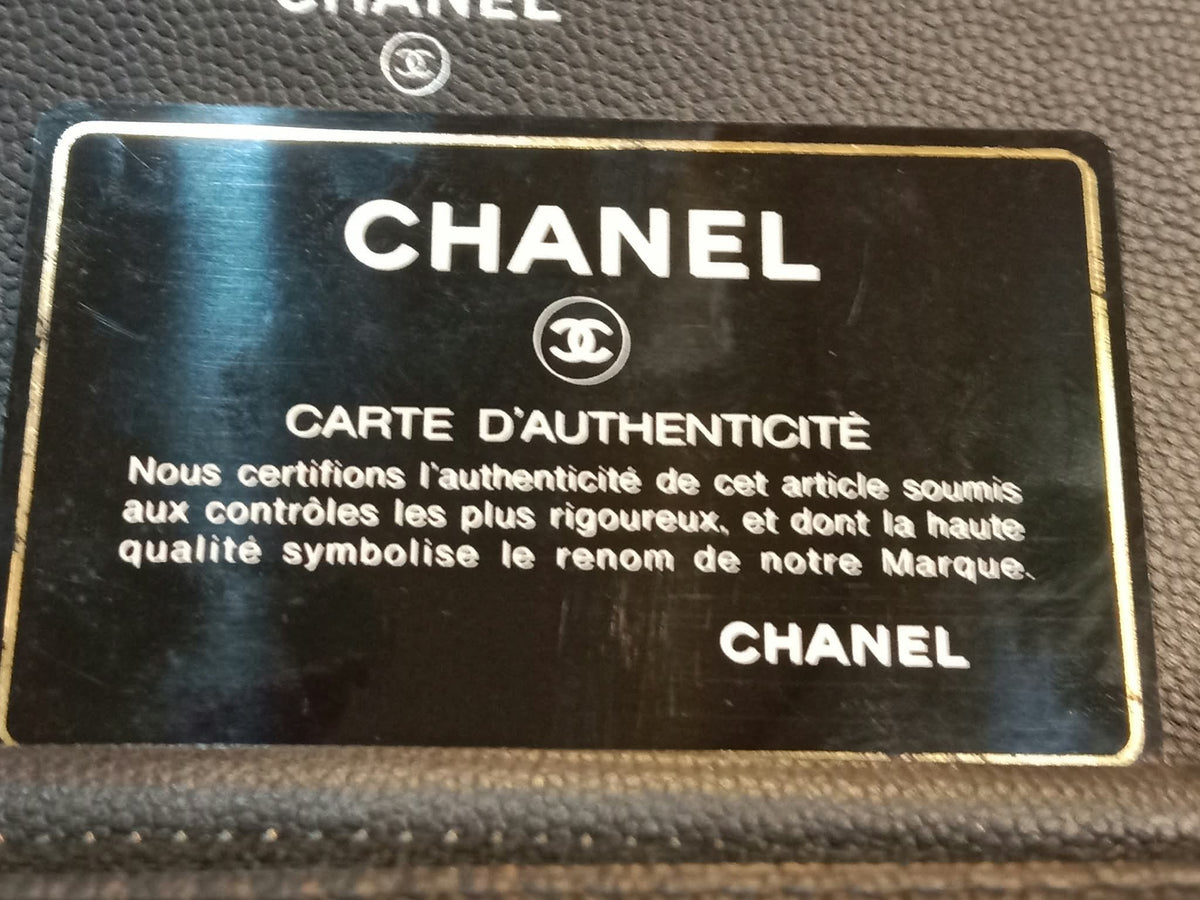 Chanel Camellia Embossed Wallet on Chain Black Series 24
