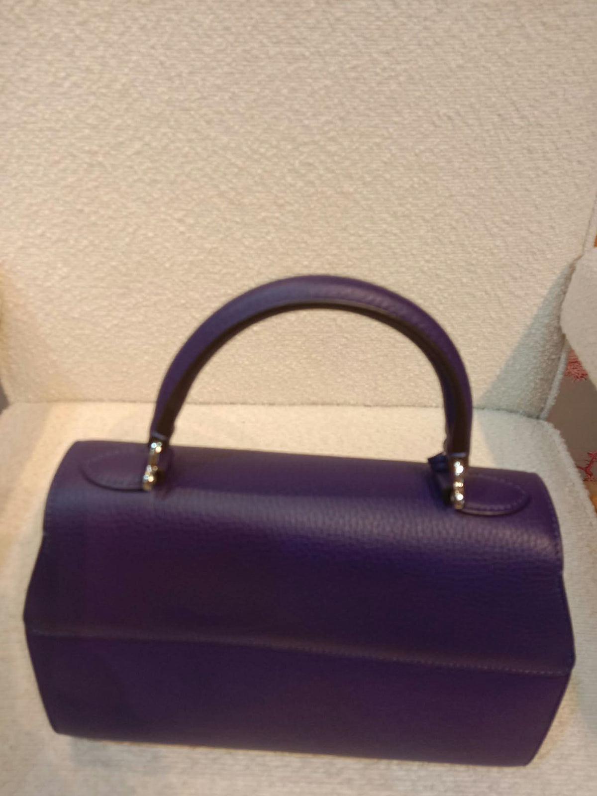 Moynat Rejane Purple Leather Bag
