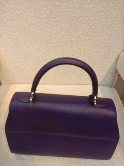 Moynat Rejane Purple Leather Bag