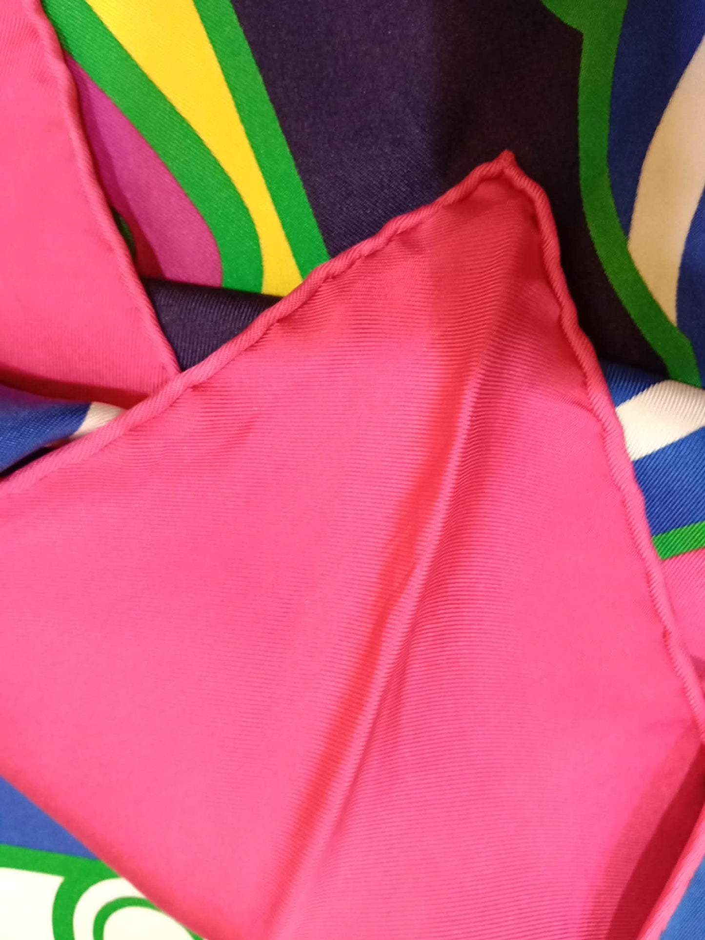 Hermes Triangular Silk Scarf Multicolor Quadrige Bayadere Pattern