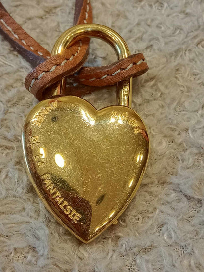 Hermes Gold Cadena Heart Necklace