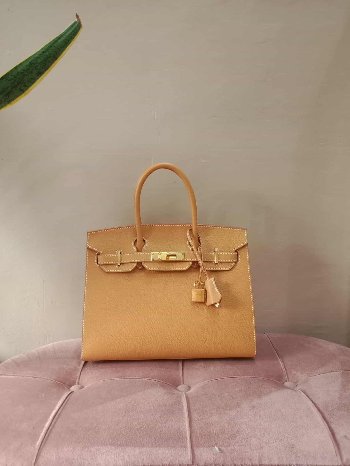 Hermes Birkin 30 Sellier Vache Naturelle Sable Grainee Stamp K 2025