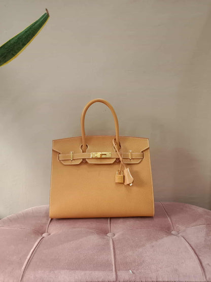 Hermes Birkin 30 Sellier Vache Naturelle Sable Grainee Stamp K 2025