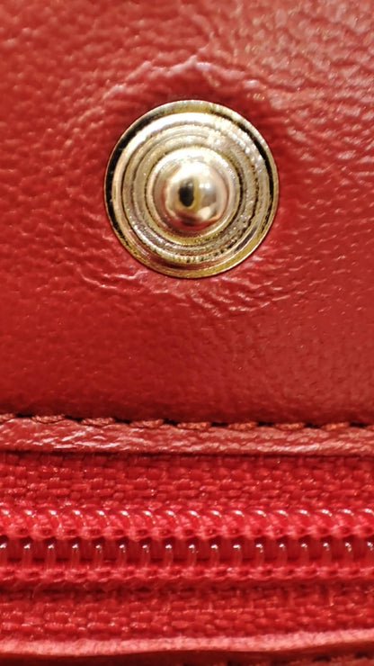 Chanel Wallet on Chain Red Lambskin Series 16