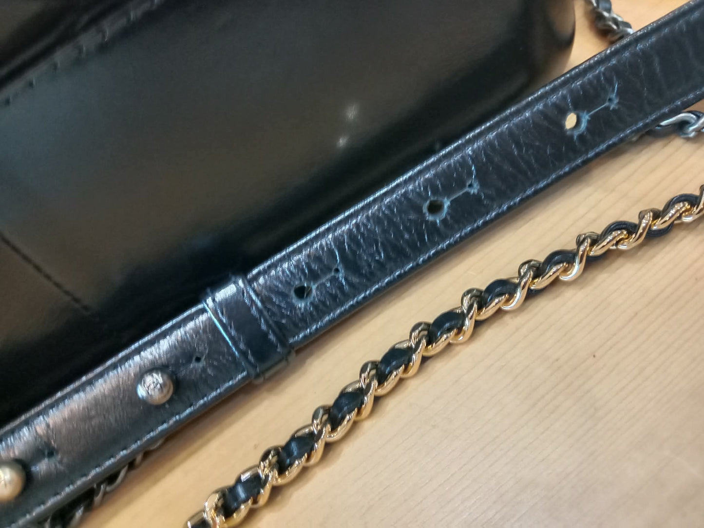 Chanel Gabrielle Medium Calfskin Black Series 24