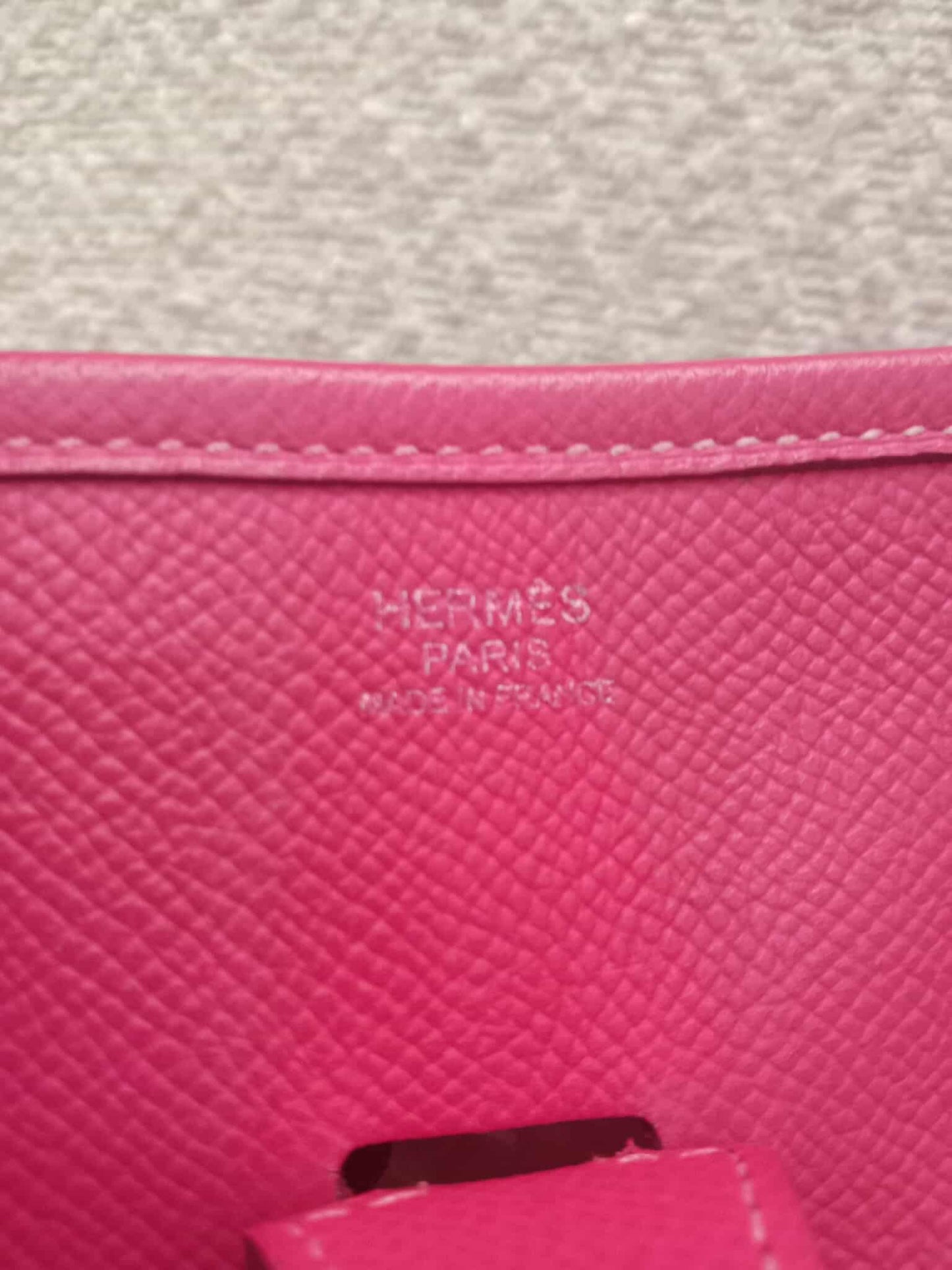 Hermes Evelyne Rose Tyrien Epsom PM Stamp Q Square 2013