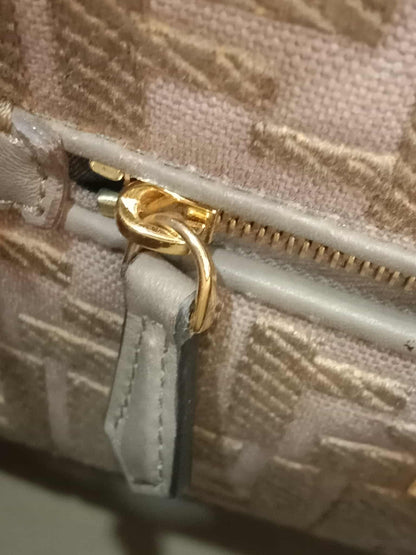 Fendi Peekaboo Grey Leather Mini