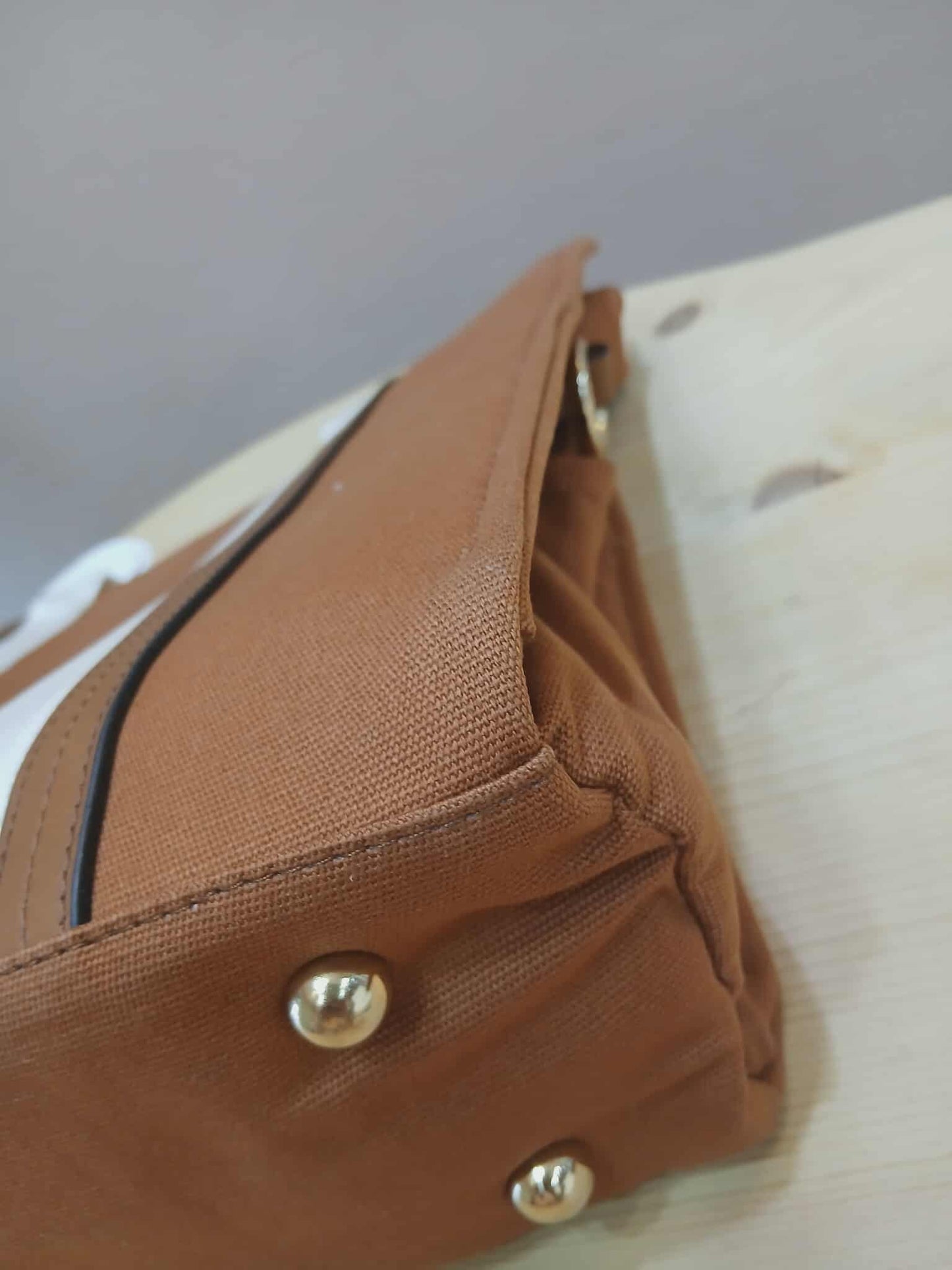 Chloe Sac A Langer Mother's Tote Handbag Canvas/Leather Crimson