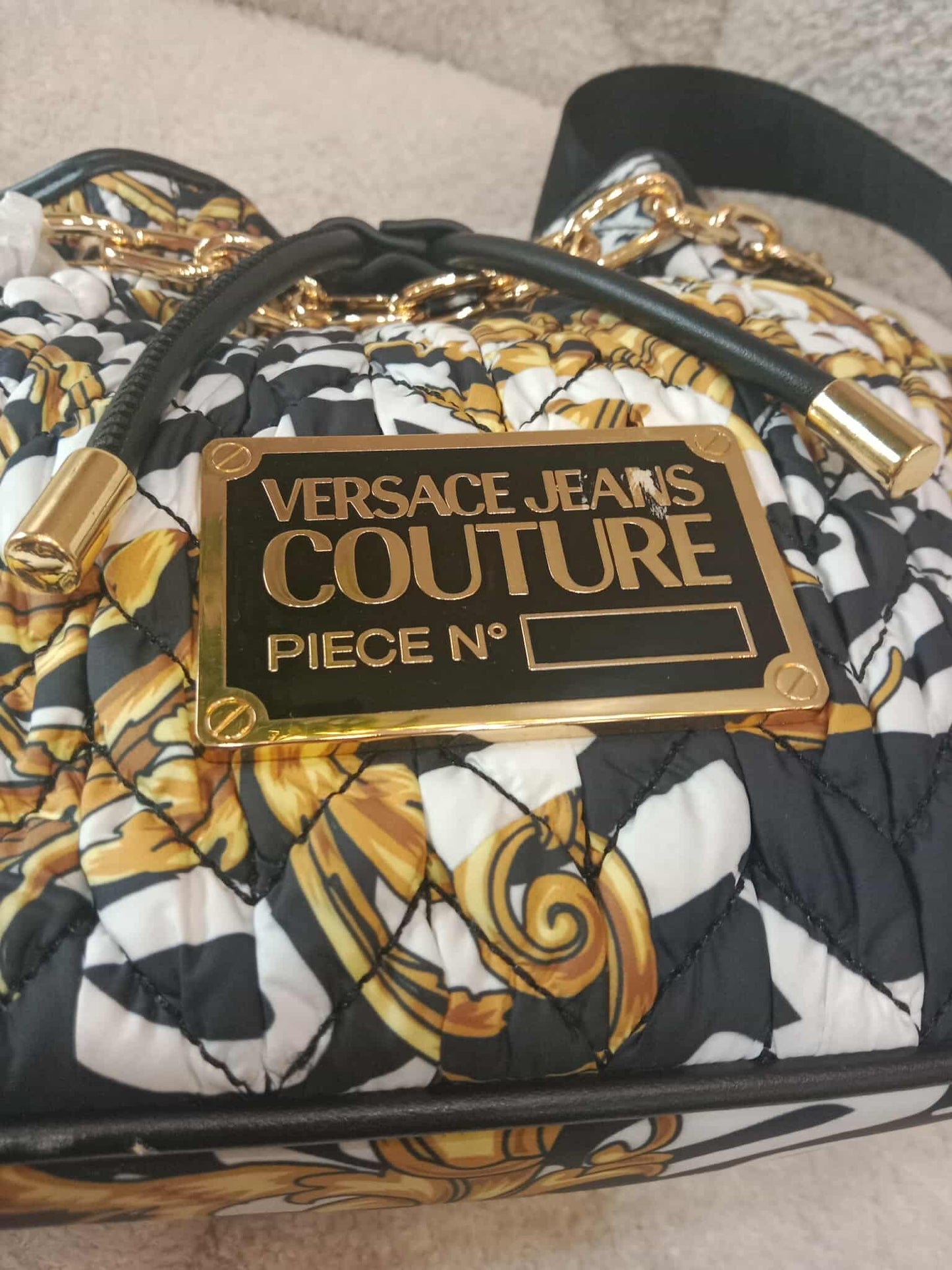 Versace Jeans Couture Crunchy Bucket Bag Baroque Print