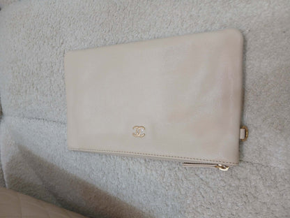 Chanel 25 Beige Caviar Medium Microchipped