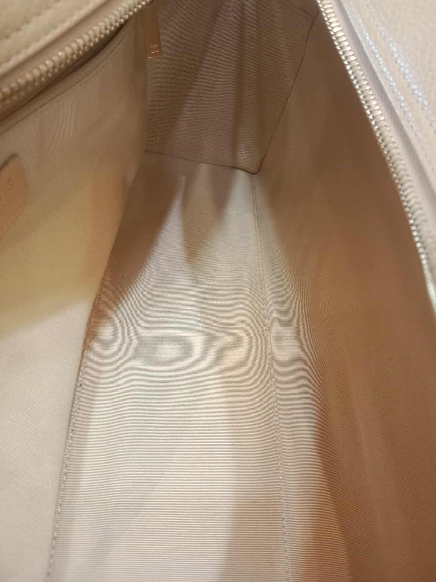 Chanel Bowling Bag Beige Caviar Series 9