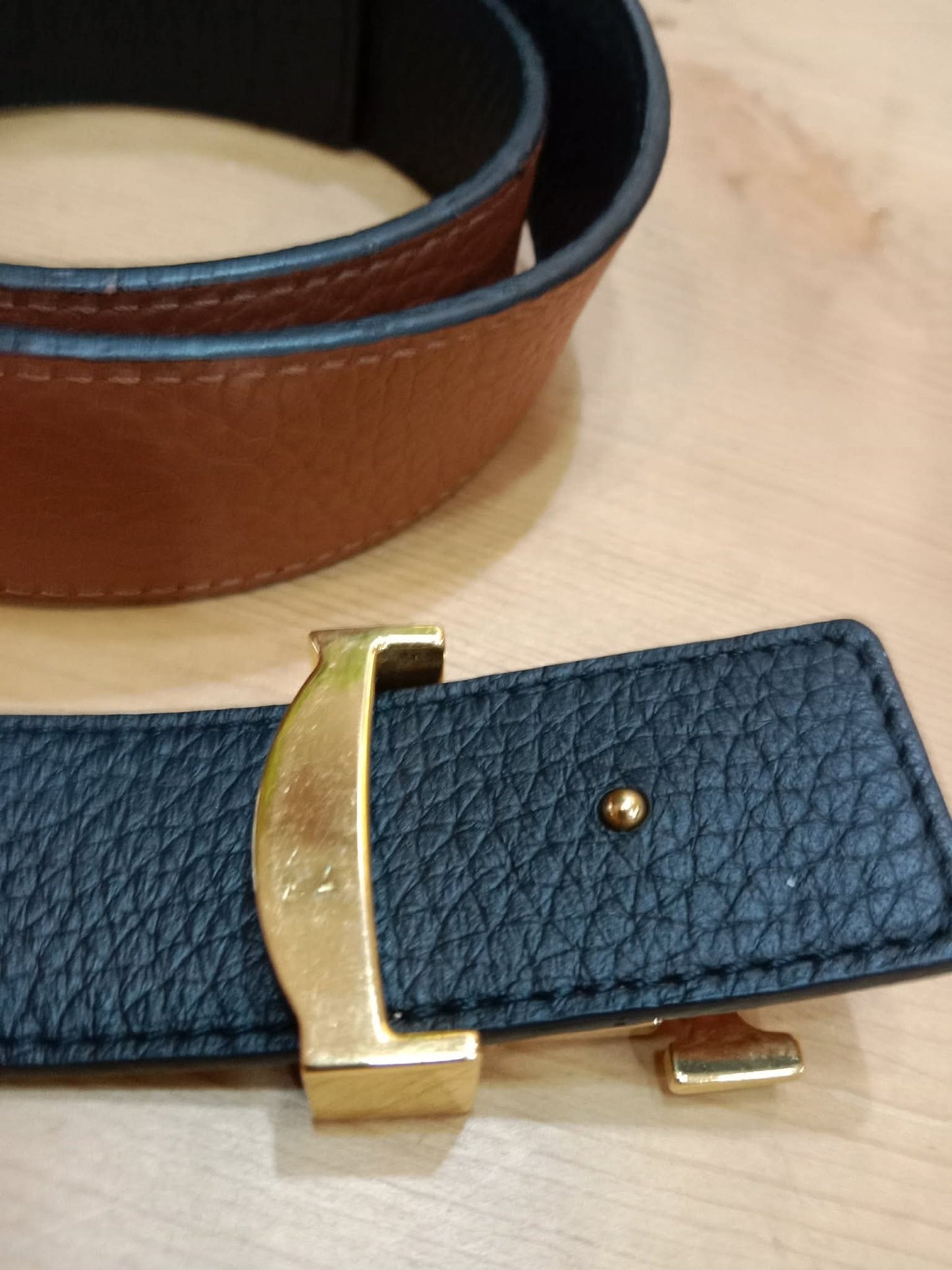 Louis Vuitton Taurillion Calfskin 30mm Reversible Belt Brown/Black