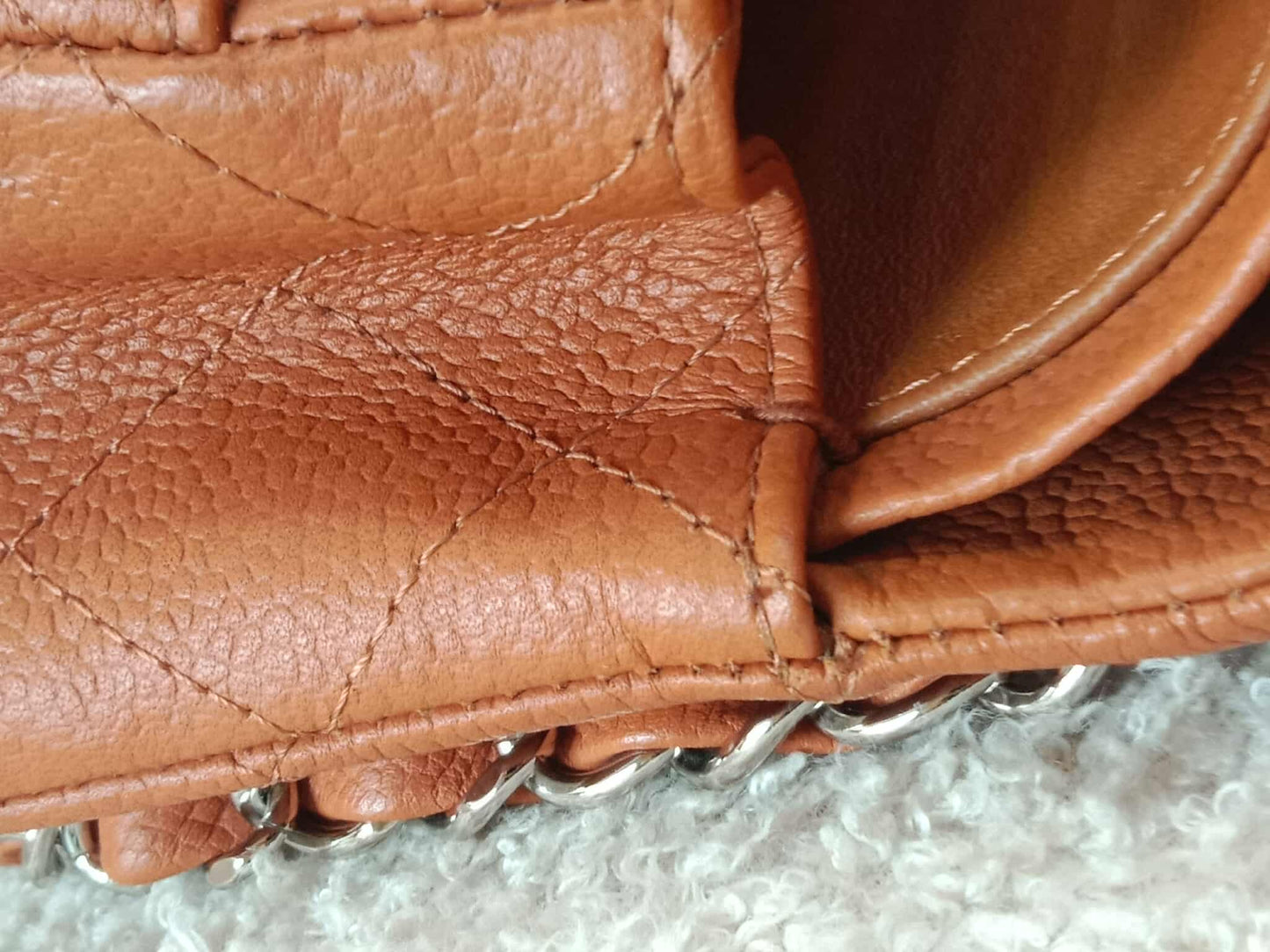 Chanel Classic Double Flap Medium Caramel Caviar Series 14