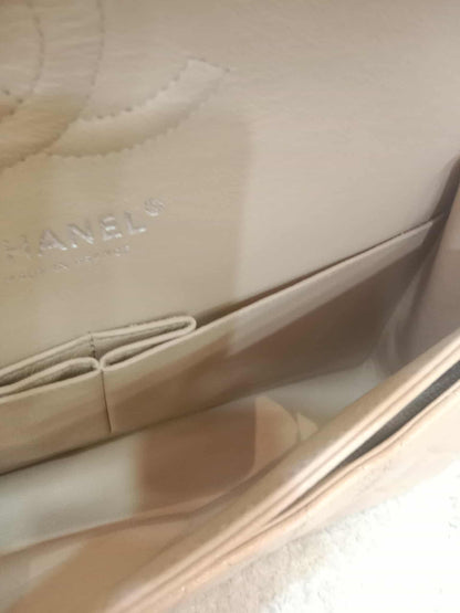 Chanel Classic Double Flap Medium Beige Caviar Series 14