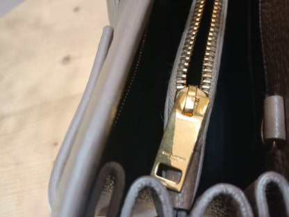 Saint Laurent Sac De Jour Taupe Grained Leather