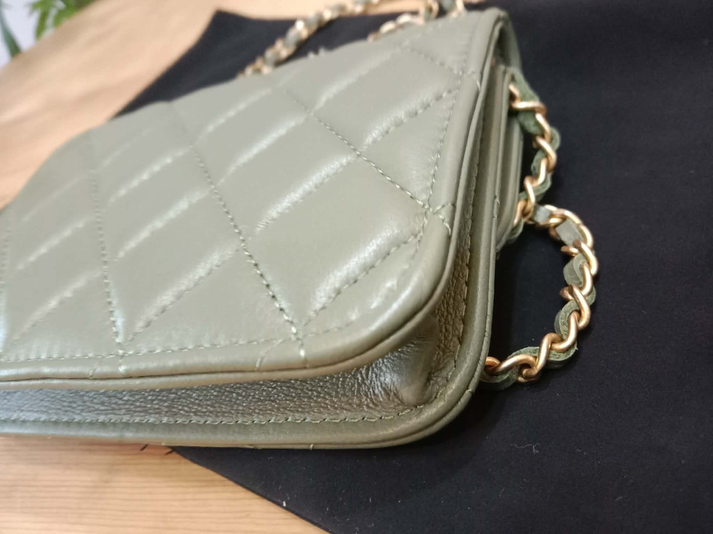 Chanel Pearl Crush Mini Quilted Lambskin Flap Bag Matcha Series 31