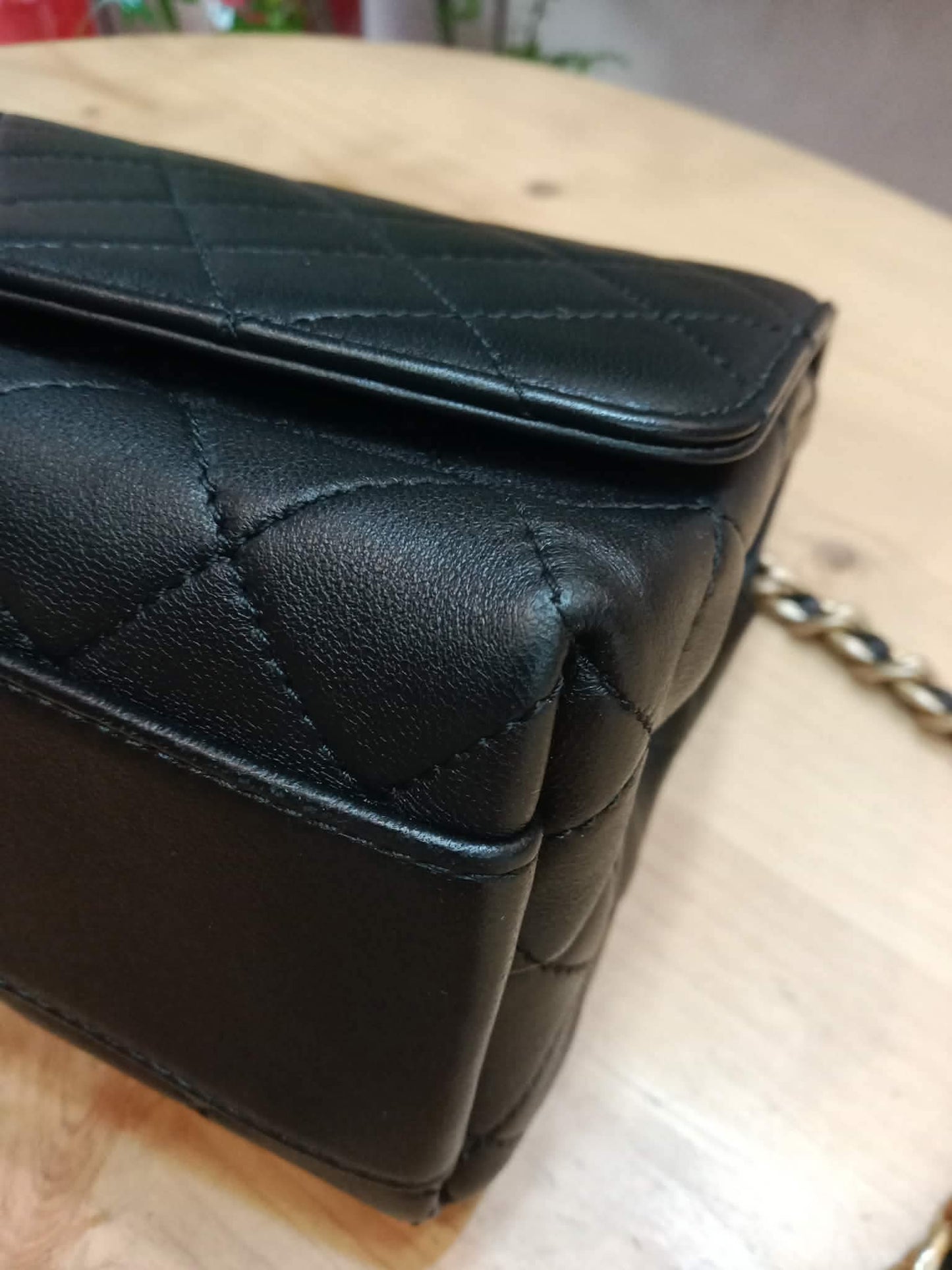 Chanel La Parisienne Quilted Lambskin Tophandle Bag Black Series 30