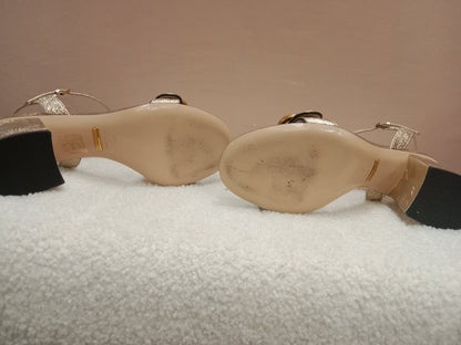 Gucci GG Marmont Sandals Metallic Gold Size 36