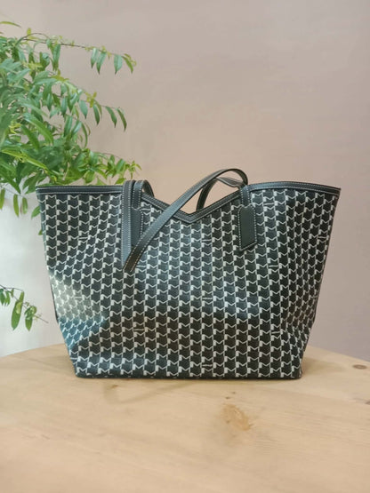 Moynat Paris M Tote Monogrammed Bag Black/White MM